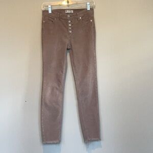 Free People gray Cords Mid rise, button fly  skinny, Size 25 (XS)